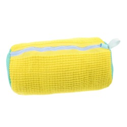 Bolsa durável para máquina de lavar sapatos para todos os tipos de sapatos-amarelo com zíper azul, ideal para tênis e sapatos casuais, bolsa para lavagem de roupas