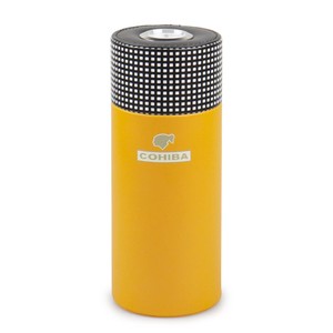 Tubo Umidor de Viagem Cohiba para 3 Charutos - Amarelo