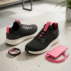 TENIS FLASH PRETO/CORAL KLIN INFANTIL - 247003