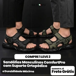 [COMPRE 1 E LEVE 2] Sandálias Masculinas ComfortPro com Suporte Ortopédico e Durabilidade Máxima