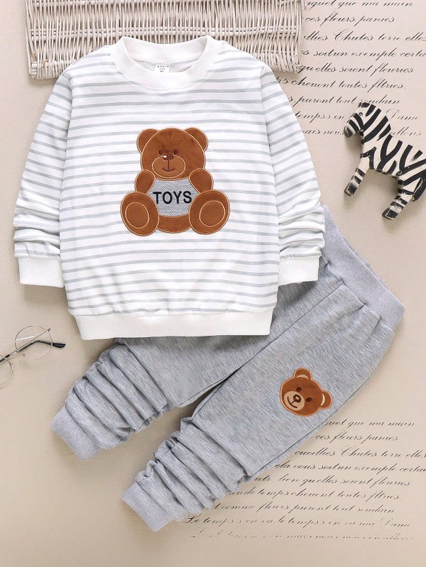 Conjunto Moletom Bear Cinza