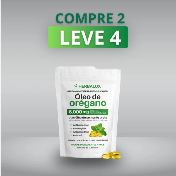 Óleo de Orégano - 10% de Desconto no Pix + Frete Grátis