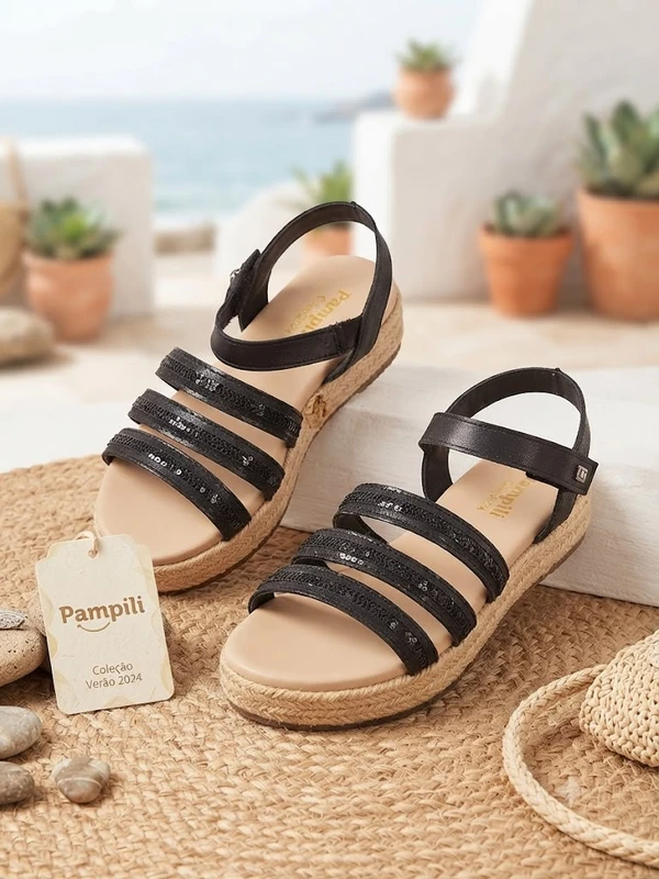 SANDALIA PAMPILI LUPITA PRETO SINT 494010 