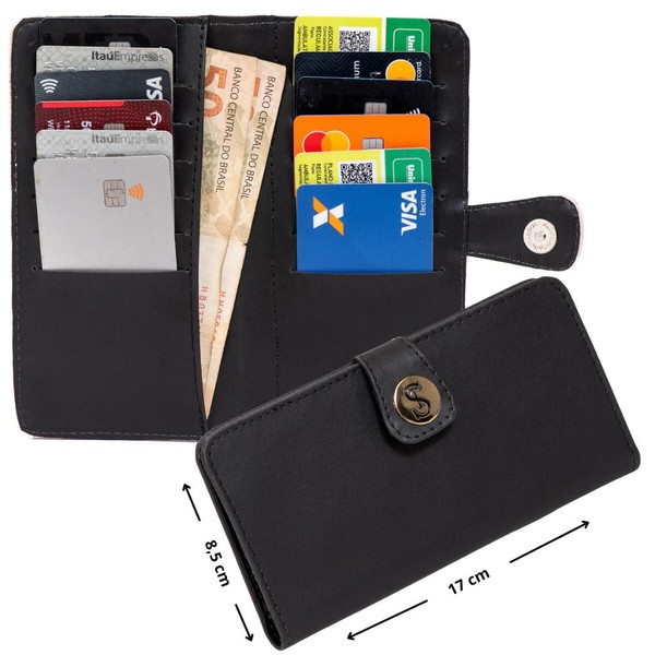 Kit Bolsa Transversal Alça Ajustável Tote e Bolsa Tiracolo Modelo Tampa Com Carteira