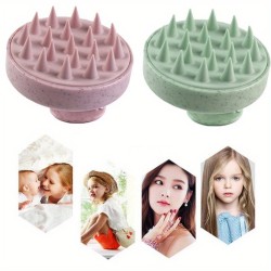 Escova de shampoo de silicone, escova de massagem corporal, banho, chuveiro, salão de cabeleireiro, ferramenta de massagem do couro cabeludo, pente de lavagem de cabelo, 1 peça