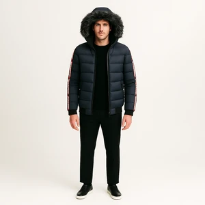Jaqueta Puffer Masculina Capuz Forrado
