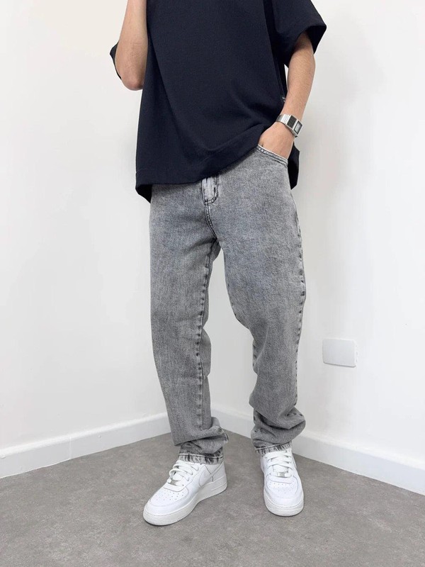 Calça Jeans Reta Vintage Brothers Estonada