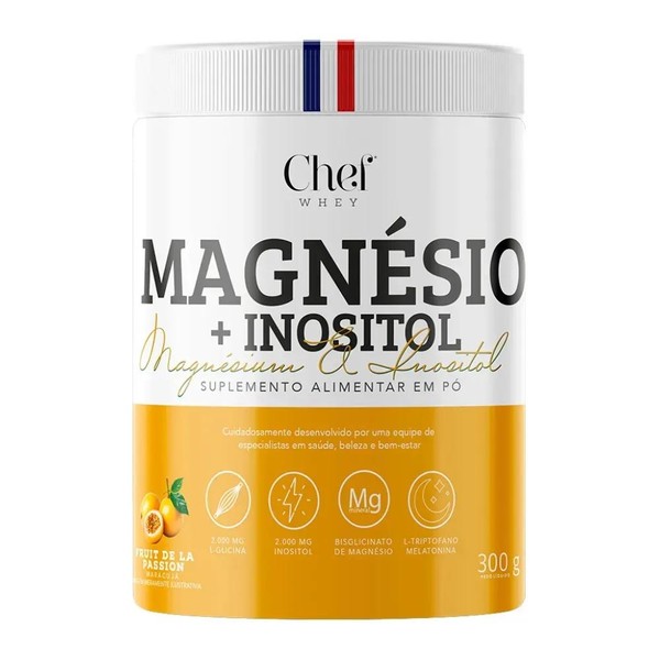 MAGNESIO INOSITOL - COM GLICINA, MELATONINA E TRIPTOFANO - 300G - CHEF WHEY