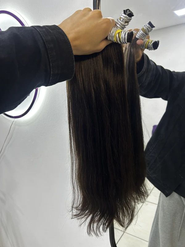Cabelo Vietnamita Ondulado Natural Castanho claro - 55cm (100g)