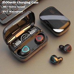 Fones de ouvido M10-28 sem fio 2500mah caixa de carregamento