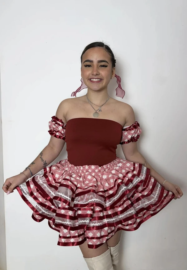Conjunto Junino - Framboesa