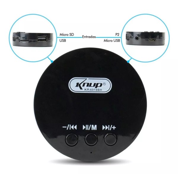 Caixa De Som C/ Sub Pc Notebook Knup Com Receptor Bluetooth
