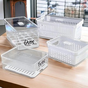 KIT ORGANIZADOR DE GELADEIRA CLEAR 4 UN