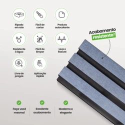 Painel Ripado Laminado de EVA Autocolante