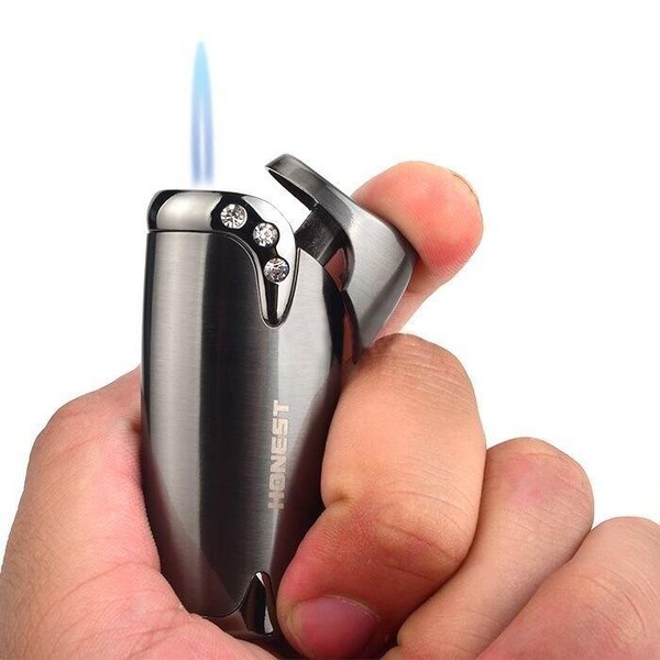 Isqueiro Maçarico Honest 412 - Chumbo (1 Chama)