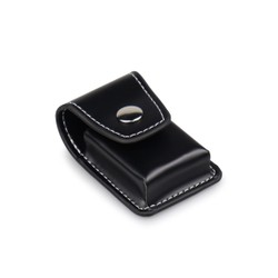 Porta Isqueiro Zippo em Couro Meglio - Preto