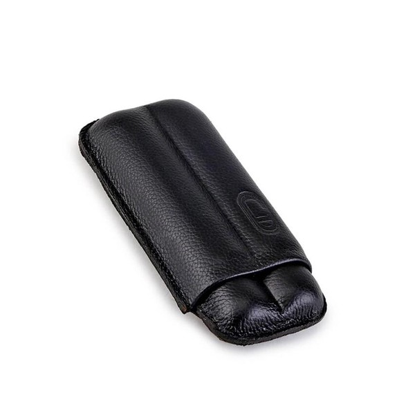 Porta 2 Charutos em Couro Crawdaut Classic - Preto