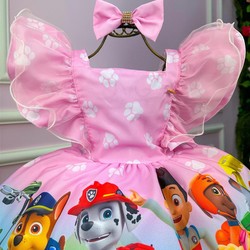 Vestido Temático Skye - Patrulha Canina 