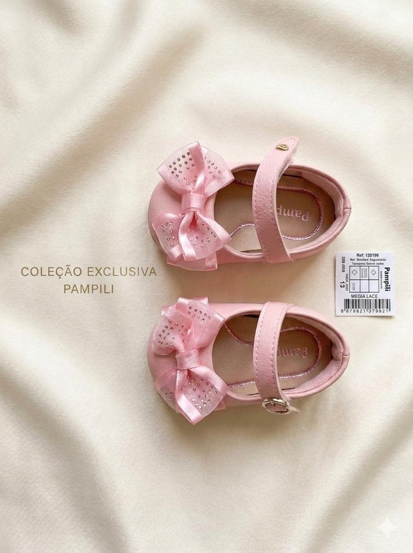 SAPATO PAMPILI NINA ROSA GLACE 379621 