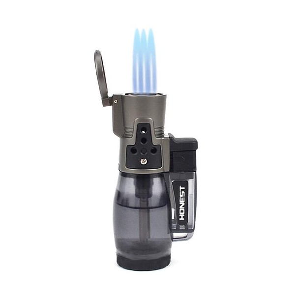 Isqueiro Maçarico Honest 725 - Preto (3 Chamas)