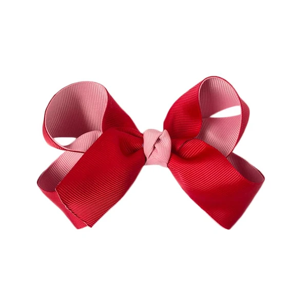 Laço de cabelo - Duplo Rosa e Marsala 