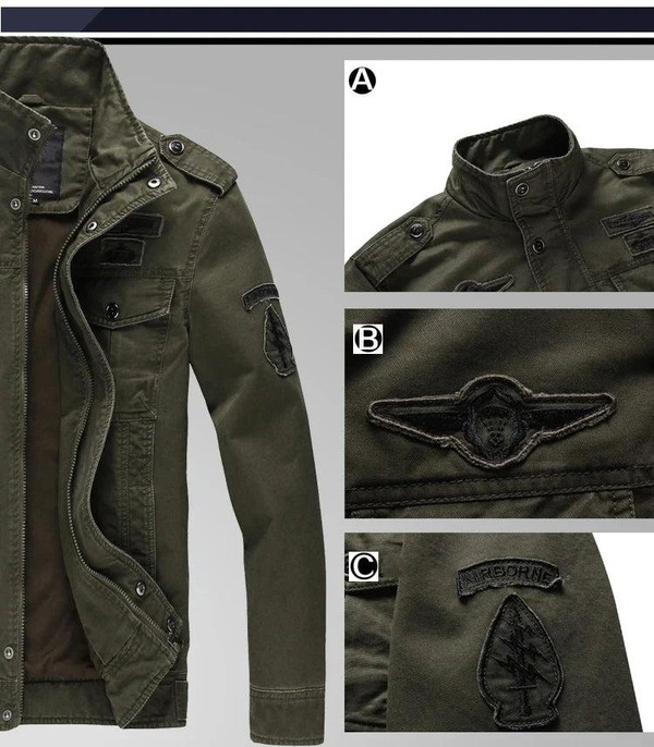 Jaqueta Militar Masculina Plus Size M-6XL - Algodão e Poliéster