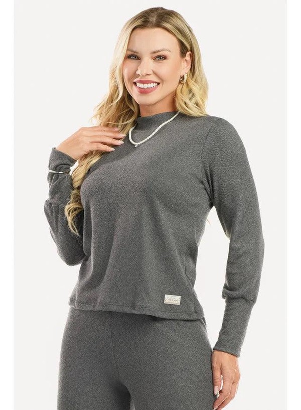 Conjunto Inverno Canelado Cotelê Flare Mescla
