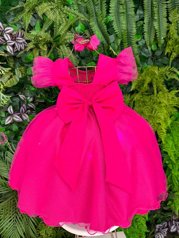 Vestido Fantasia - Barbie Pink Com Led
