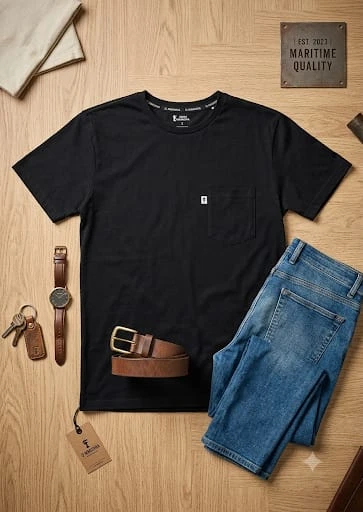 CAMISETA EM MEIA MALHA ONDA MARINHO ADULTO O1098