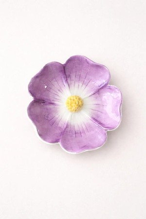 Pratinho Decorativo Flor de Wisteria em Cerâmica