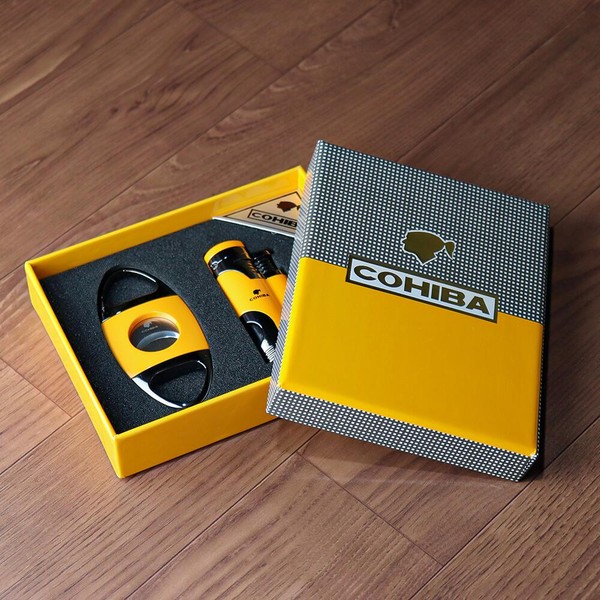 Kit Cohiba Anniversary - Cortador Metal e Isqueiro (2 chamas)