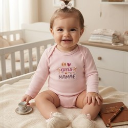 BODY EU AMO MAMÃE 20677 YUKS ROSA