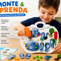 Kit Educativo Infantil Monta E Desmonta Com Parafusadeira