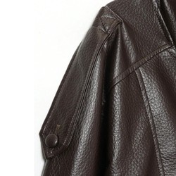 Jaqueta Feminina Oversized Couro Eco Gola Alta Estilo Europeia Vintage Premium Vynara