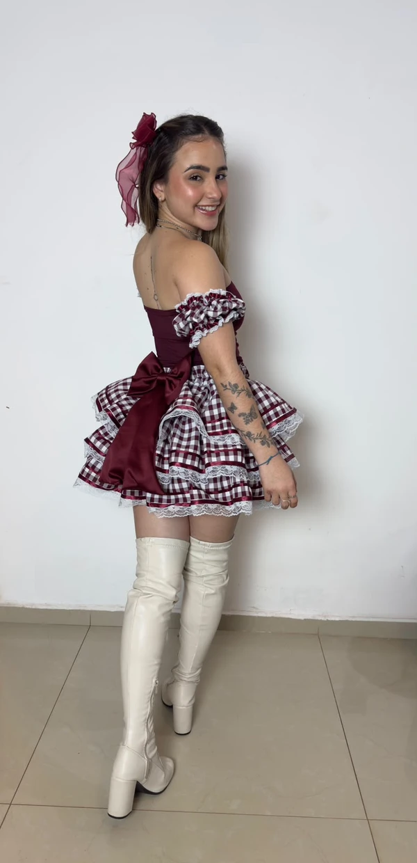 Conjunto Junino - Cereja