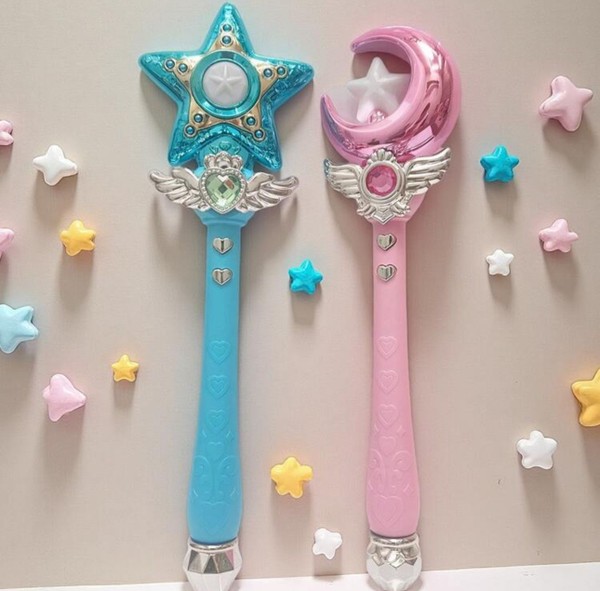 Varinha Estrela e Lua - Com Led e Som