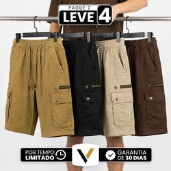[Leve 4. Pague Só 2!] Bermuda Tática Havoc Masculina em Algodão e Poliéster de Alta Resistência com Bolsos Cargo Multifuncionais