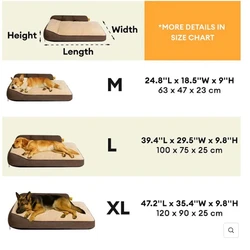 Cama grande e lavável para cães e gatos, espessada para todas as estações