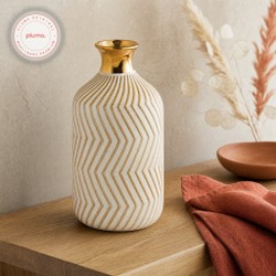 Vaso Decorativo em Cerãmica Dourado 18cm