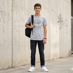 CAMISETA MASCULINA 47956 CINZA PULLA BULLA