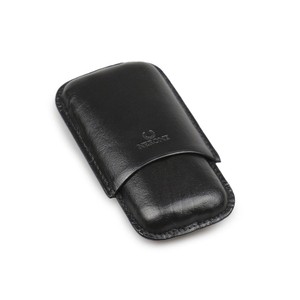 Porta 2 Charutos em Couro Nerone Sublime - Preto
