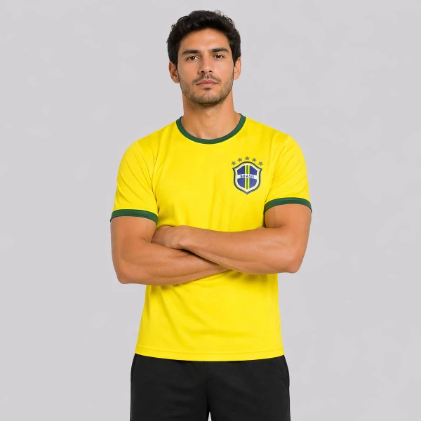 Camisa Brasil Canarinho Amarela 19 Endrick