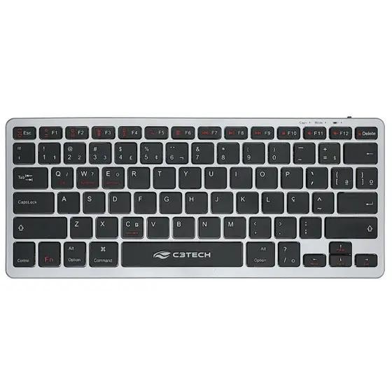 Teclado C3Tech K-BT50BK Bluetooth Recarregável