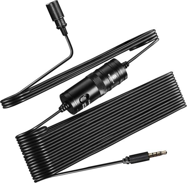 Microfone De Lapela Boya BY-M1 Condensador Omnidirecional - BY-M1