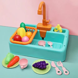 Conjunto de pia de cozinha infantil elétrica