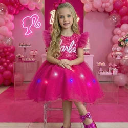 Vestido Fantasia - Barbie Pink Com Led