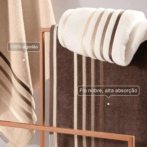 10 Peças Toalhas Banho Gigante Fio Penteado Lumina KIT — foto 5