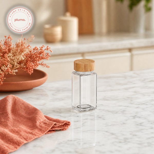 Pote Hermético Organizador de Vidro Ou 125ml Linha Keep