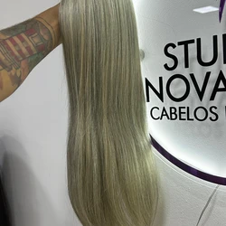 Cabelo Vietnamita Loiro Mesclado 55cm - 100gr
