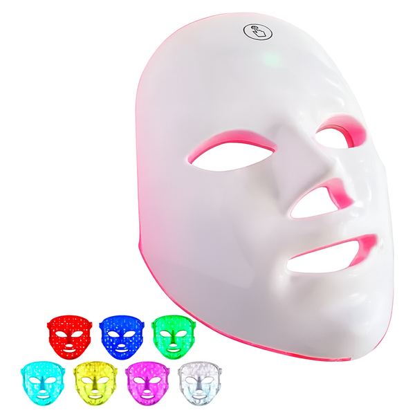 Máscara Led Tratamento Facial Fototerapia Estética 7 Cores
